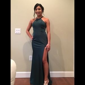 Forest Green La Femme #24380 Prom Dress Size 2